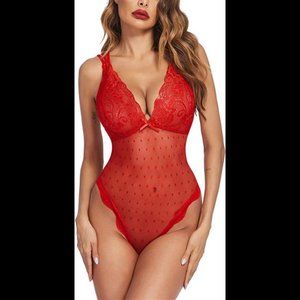 Women Teddy Lingerie One Piece Bodysuit Lingerie